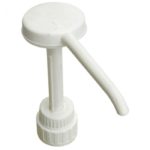 A white plastic bottle with a handle on it, perfect for serving milkshakes or 30ml Hand Pump For 5 Litre Containers.