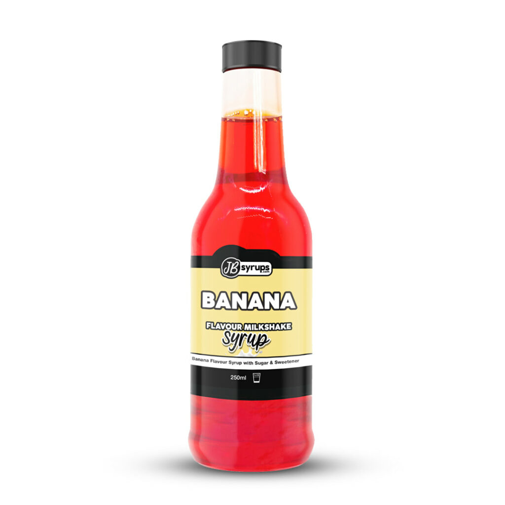 Banana Flavour Milkshake Syrup Flavoured Milkshake Syrup JB Syrups