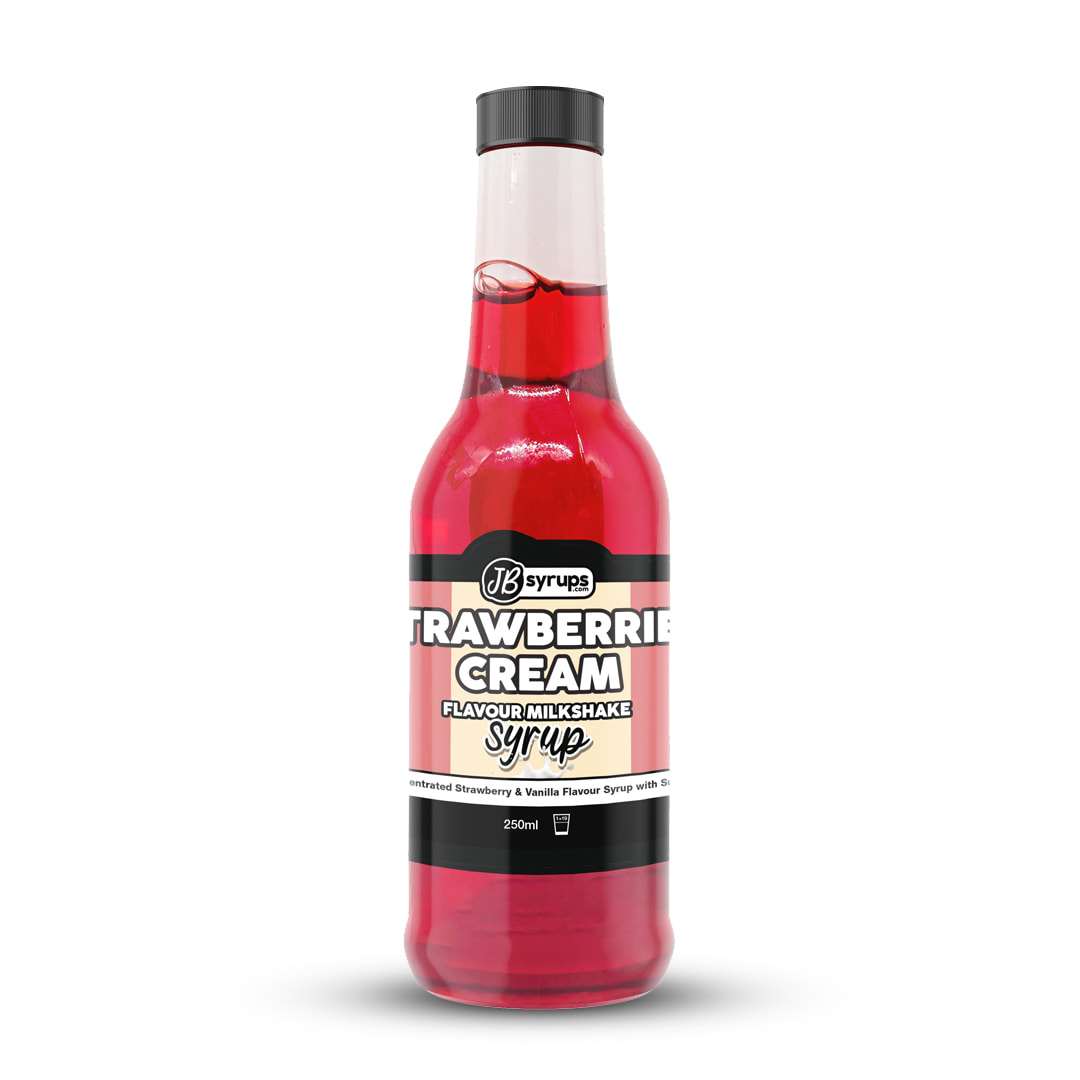 Strawberries & Cream Flavour Milkshake Syrup Flavoured Milkshake Syrup
